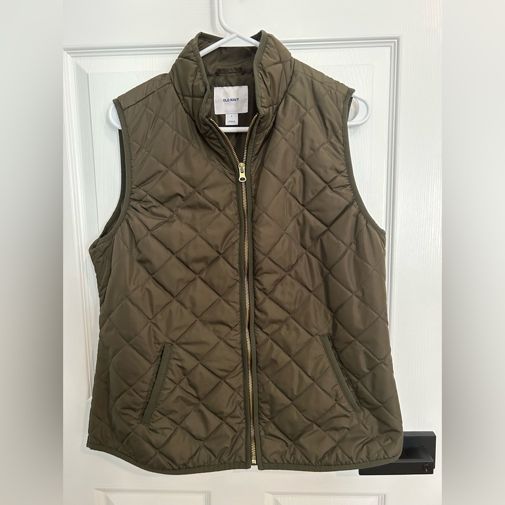 old navy • green vest • womens large